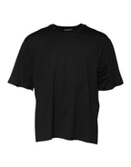Dolce & Gabbana Black Cotton Crew Neck Short Sleeves T-shirt - Zeiniez