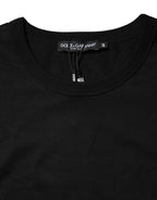 Dolce & Gabbana Black Cotton Crewneck Short Sleeves T-shirt - Zeiniez