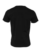 Dolce & Gabbana Black Cotton Crew Neck Short Sleeves T-shirt - Zeiniez