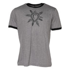 Dolce & Gabbana Gray Sacred Heart Cotton Crew Neck T-shirt - Zeiniez