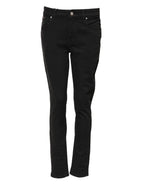 Dolce & Gabbana Black Cotton Skinny Mid Waist Denim Jeans - Zeiniez