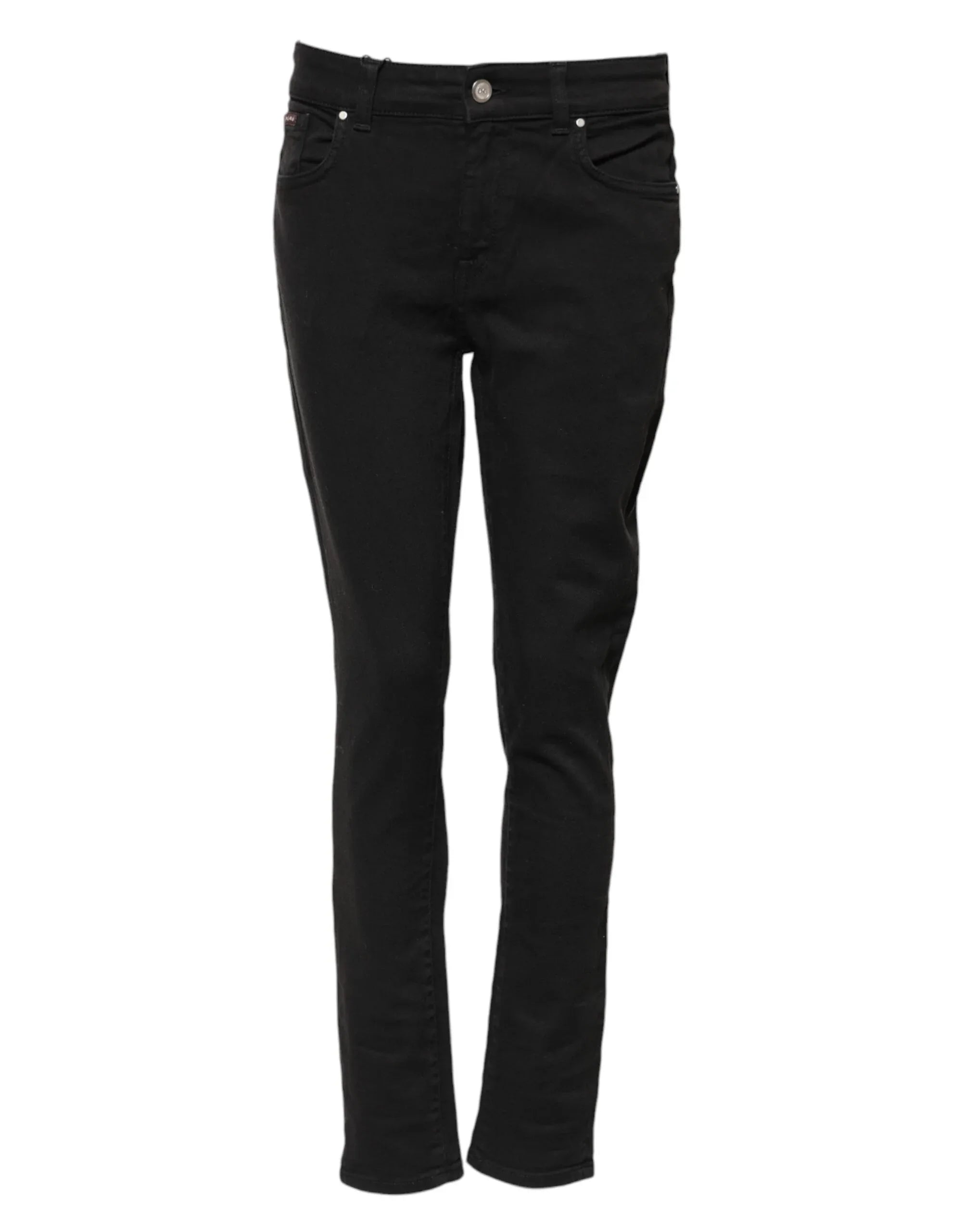 Dolce & Gabbana Black Cotton Skinny Mid Waist Denim Jeans - Zeiniez