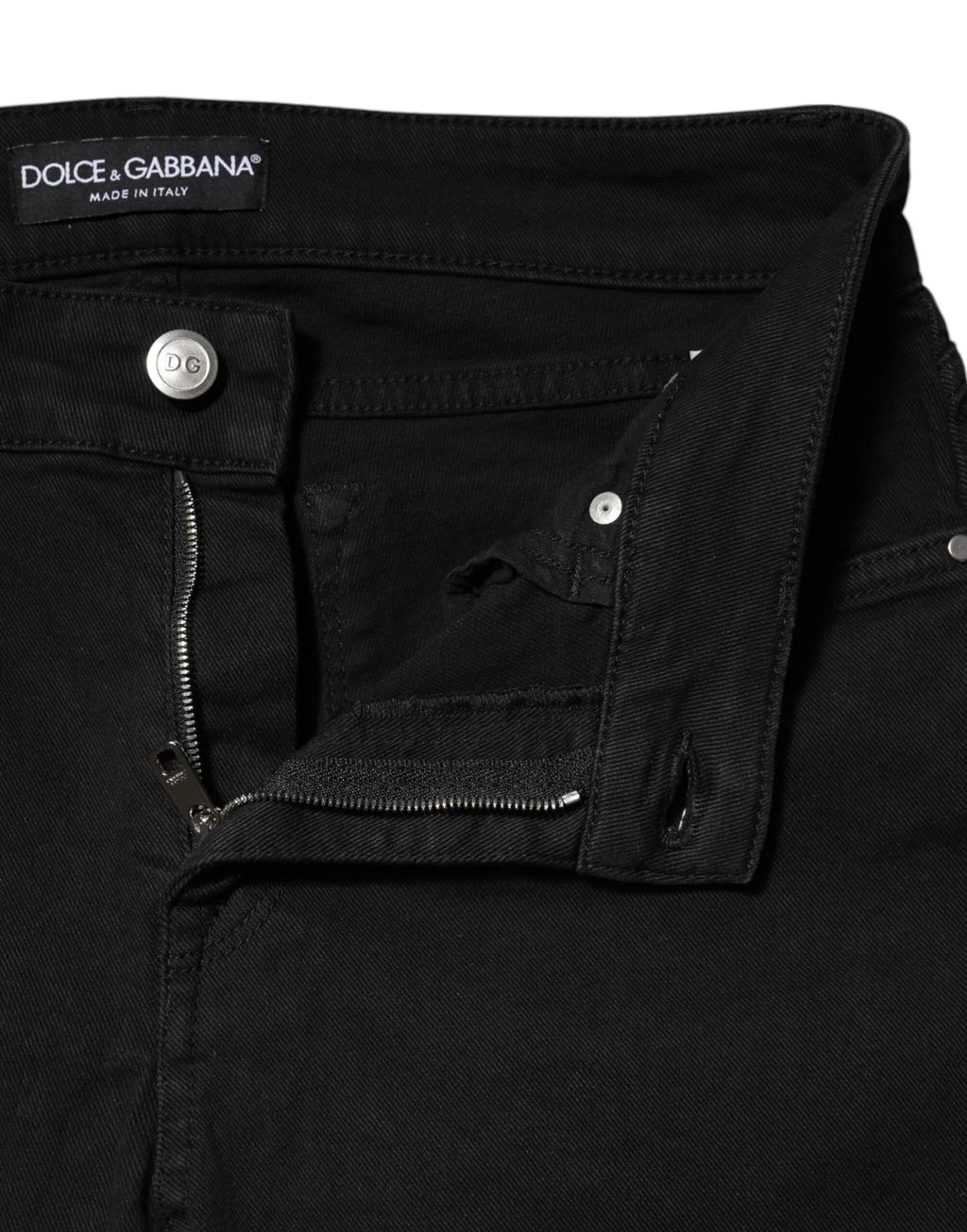 Dolce & Gabbana Black Cotton Skinny Mid Waist Denim Jeans - Zeiniez