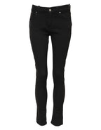 Dolce & Gabbana Black Cotton Skinny Mid Waist Denim Jeans - Zeiniez