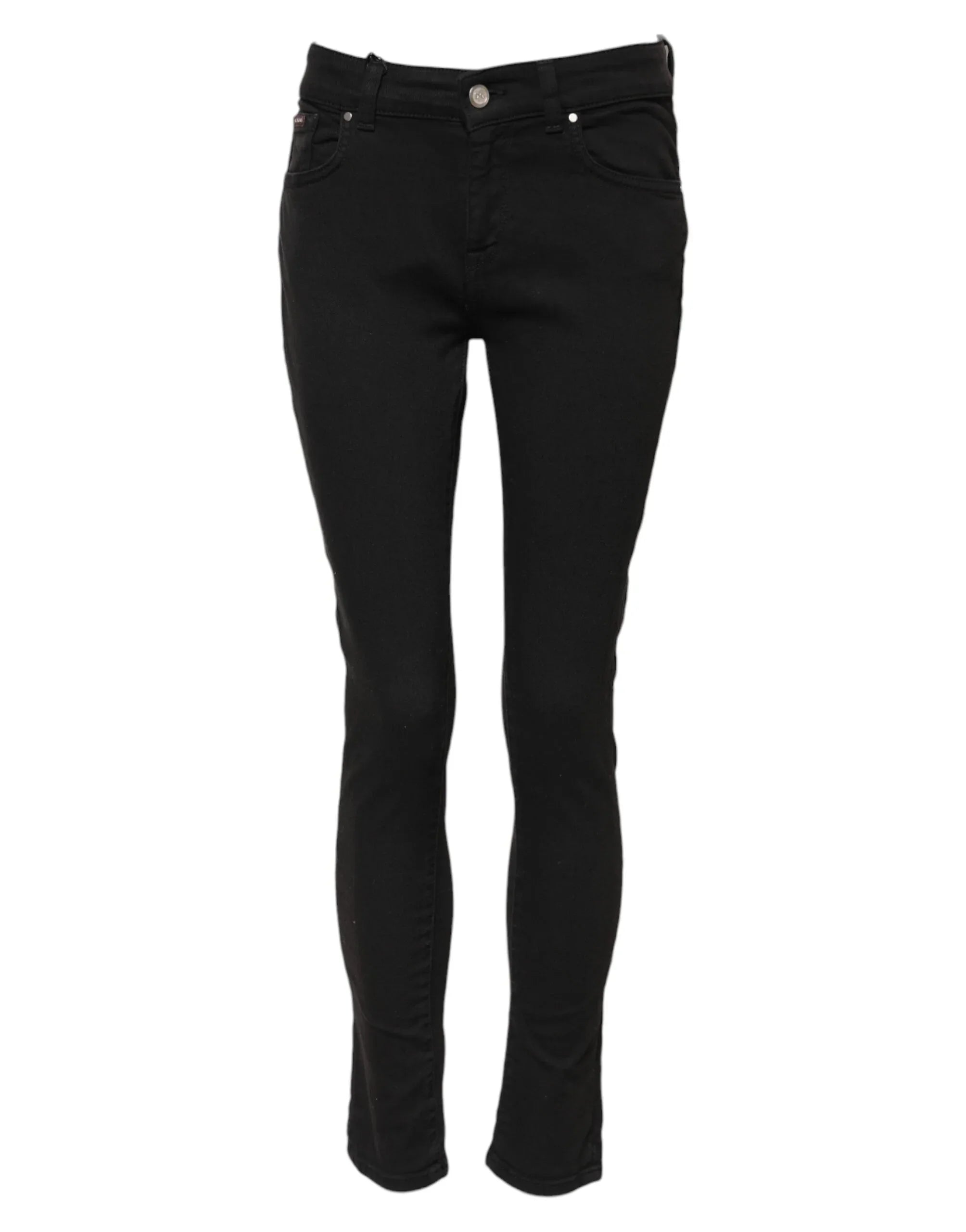Dolce & Gabbana Black Cotton Skinny Mid Waist Denim Jeans - Zeiniez