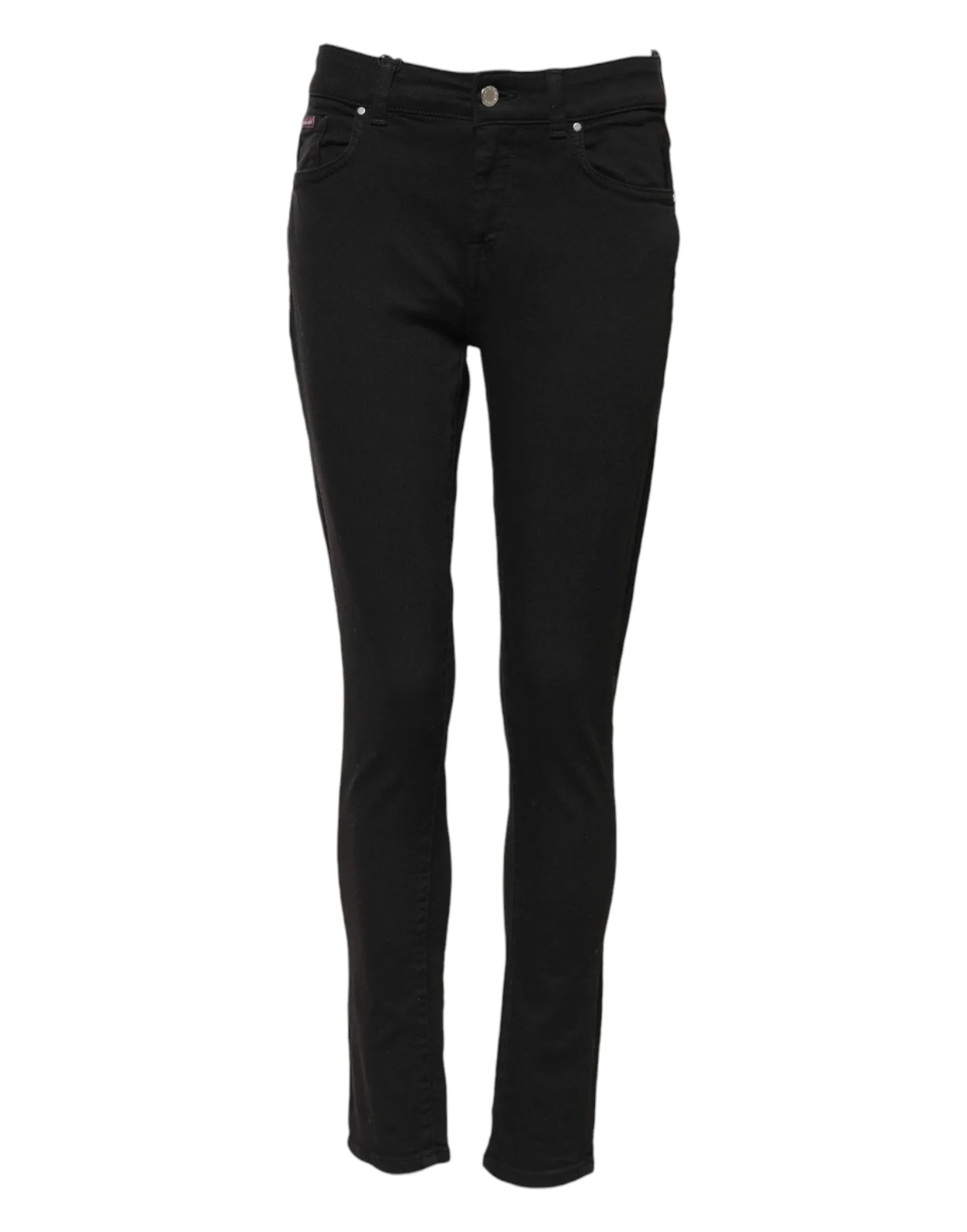 Dolce & Gabbana Black Cotton Skinny Mid Waist Denim Jeans - Zeiniez