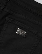 Dolce & Gabbana Black Cotton Skinny Mid Waist Denim Jeans