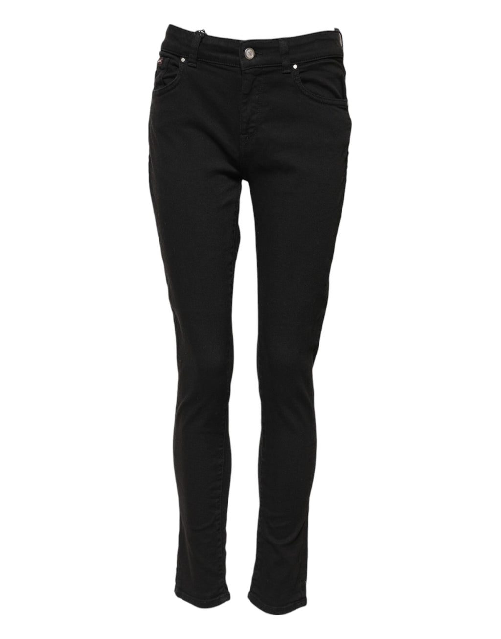 Dolce & Gabbana Black Cotton Skinny Mid Waist Denim Jeans