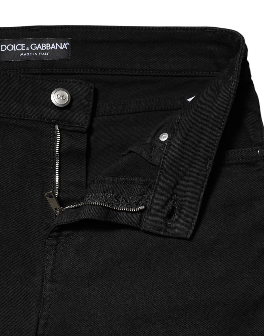 Dolce & Gabbana Black Cotton Skinny Mid Waist Denim Jeans - Zeiniez