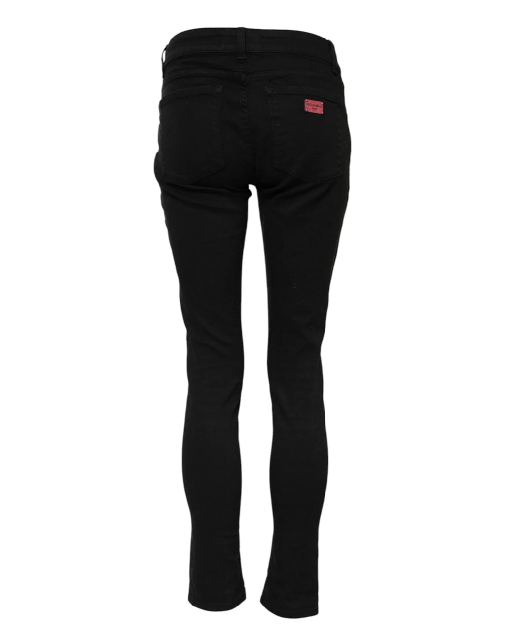 Dolce & Gabbana Black Cotton Skinny Mid Waist Denim Jeans - Zeiniez