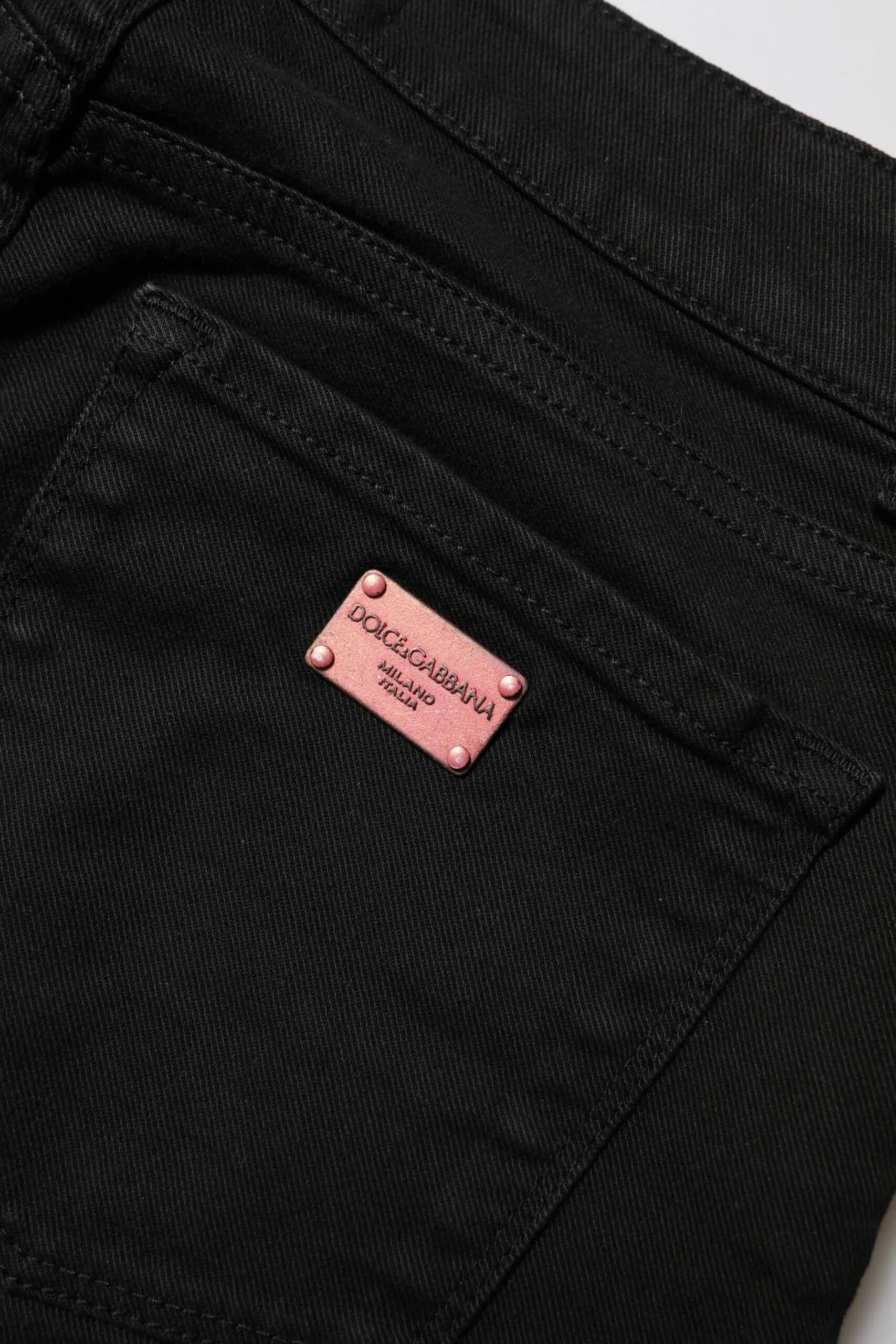 Dolce & Gabbana Black Cotton Skinny Mid Waist Denim Jeans - Zeiniez