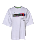Dolce & Gabbana White Cotton Printed Short Sleeves T-shirt - Zeiniez
