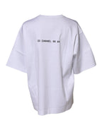Dolce & Gabbana White Cotton Printed Short Sleeves T-shirt