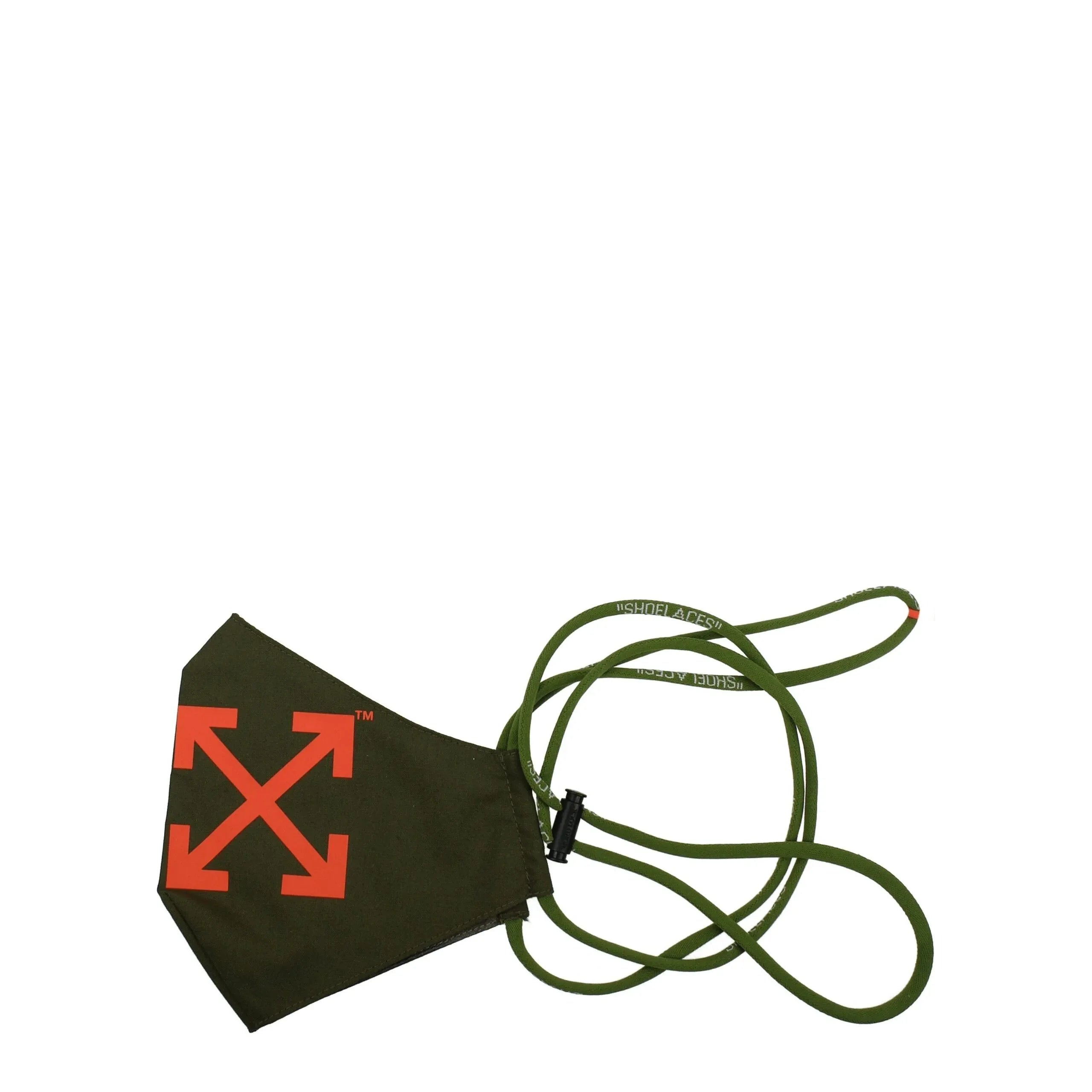 Off-White Green Polyester Facemask - Zeiniez