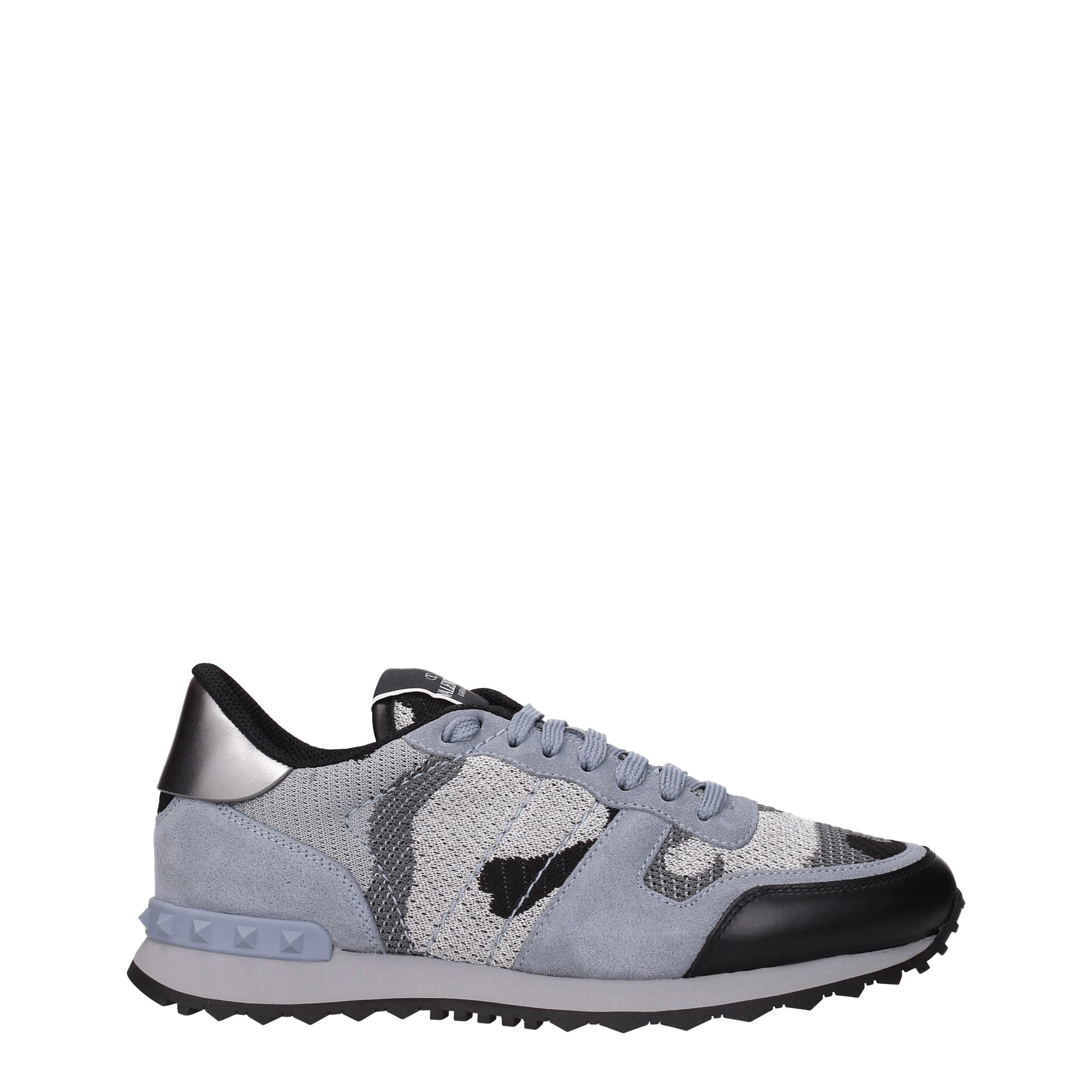 Valentino Garavani Gray Fabric Athletic Sneakers