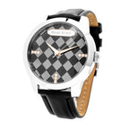 Marc Ecko Black Leather Dress Watch