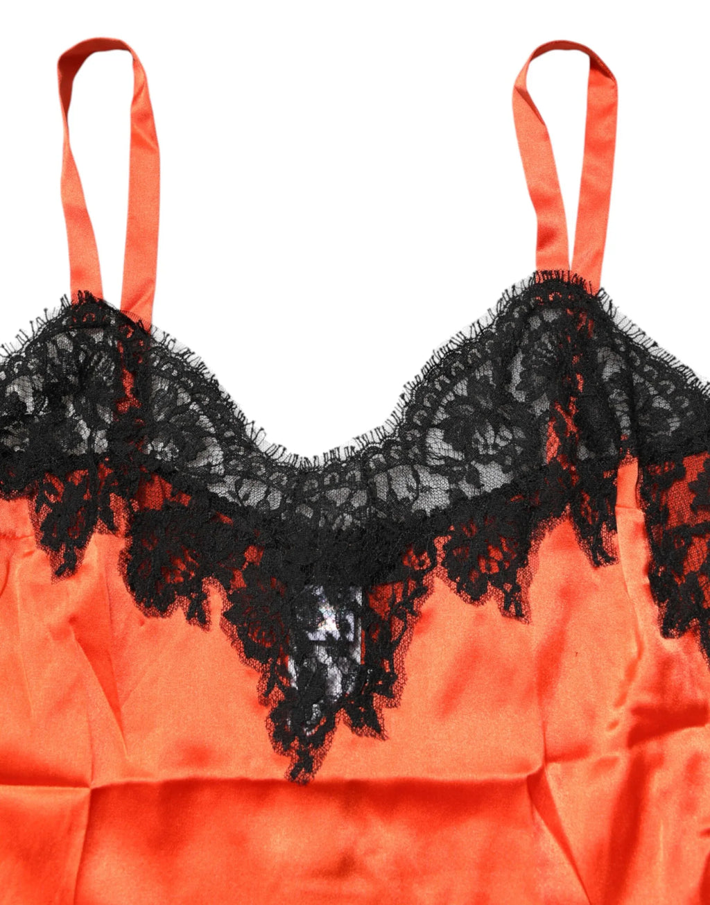 Dolce & Gabbana Red Black Lace Trim Silk Sleeveless Tank Top - Zeiniez