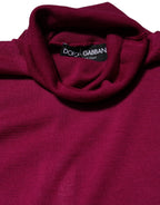 Dolce & Gabbana Fuchsia Wool Long Sleeves Turtleneck Sweater - Zeiniez