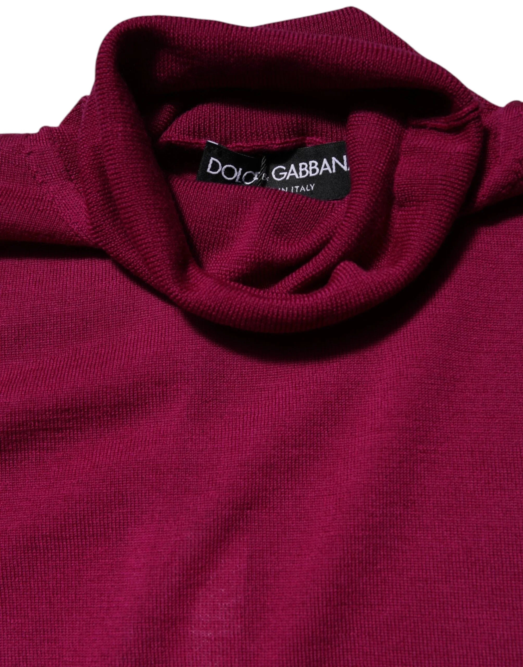 Dolce & Gabbana Fuchsia Wool Long Sleeves Turtleneck Sweater - Zeiniez