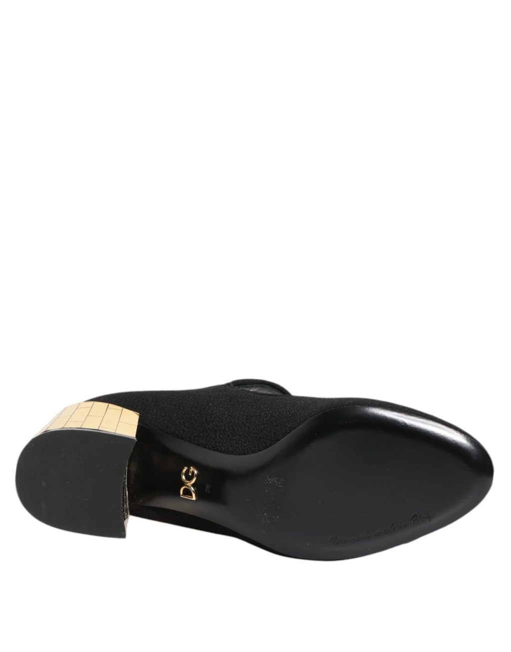 Dolce & Gabbana Black Flower Crystal Embellished Mary Jane Shoes - Zeiniez