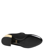 Dolce & Gabbana Black Flower Crystal Embellished Mary Jane Shoes - Zeiniez