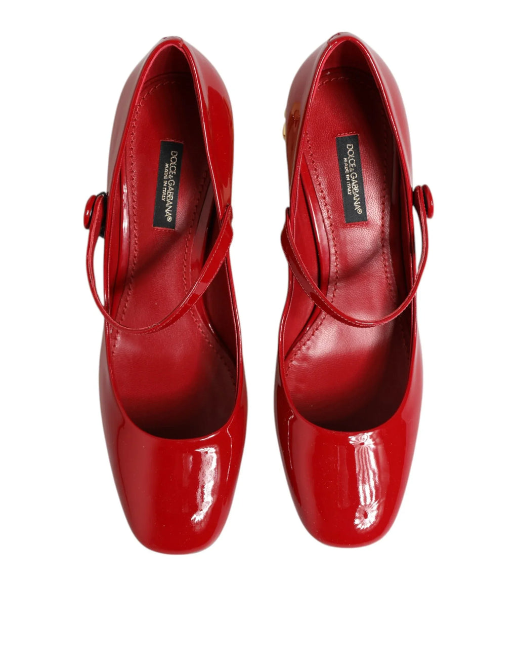 Dolce & Gabbana Red Leather DG Logo Heels Sandals Shoes - Zeiniez