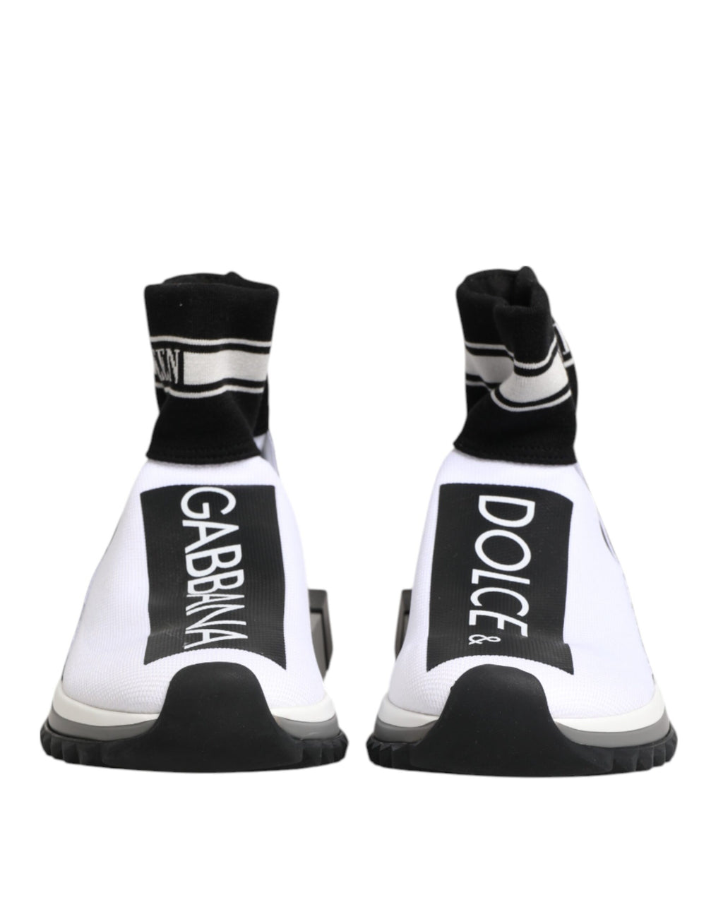 Dolce & Gabbana White Black Sorrento Socks Sneakers Shoes - Zeiniez