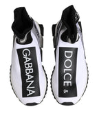 Dolce & Gabbana White Black Sorrento Socks Sneakers Shoes - Zeiniez
