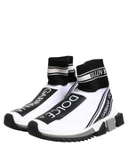 Dolce & Gabbana White Black Sorrento Socks Sneakers Shoes - Zeiniez