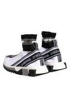 Dolce & Gabbana White Black Sorrento Socks Sneakers Shoes - Zeiniez