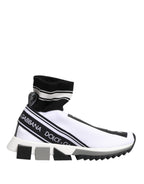 Dolce & Gabbana White Black Sorrento Socks Sneakers Shoes - Zeiniez