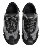 Dolce & Gabbana Black Gray NS1 Low Top Sneakers Shoes - Zeiniez