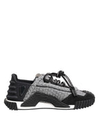Dolce & Gabbana Black Gray NS1 Low Top Sneakers Shoes - Zeiniez