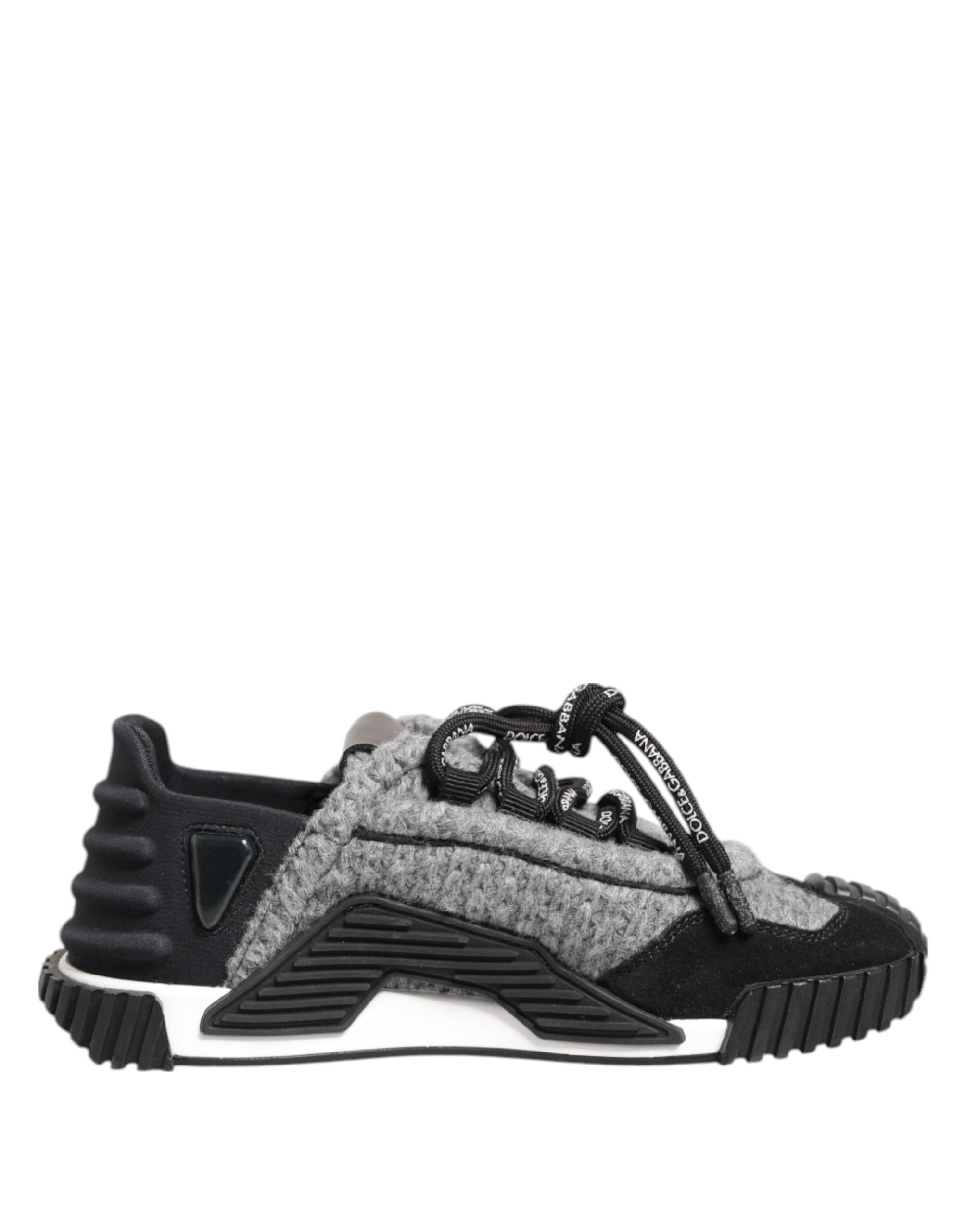 Dolce & Gabbana Black Gray NS1 Low Top Sneakers Shoes - Zeiniez
