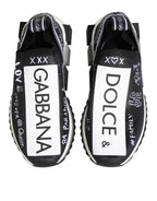 Dolce & Gabbana Black White Sorrento Low Top Sneakers Shoes - Zeiniez