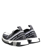 Dolce & Gabbana Black White Sorrento Low Top Sneakers Shoes - Zeiniez