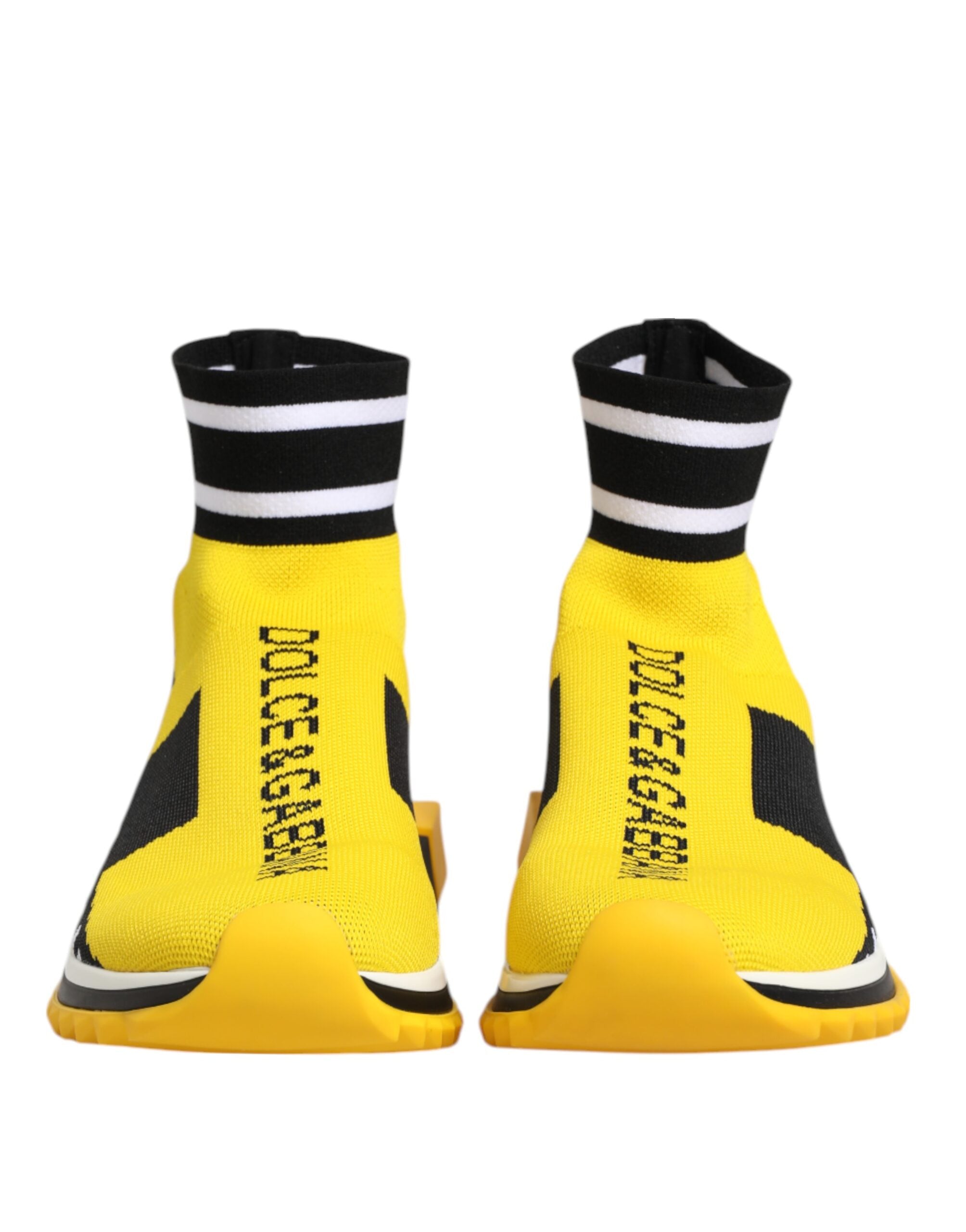 Dolce & Gabbana Yellow Black Sorrento Socks Sneakers Shoes - Zeiniez