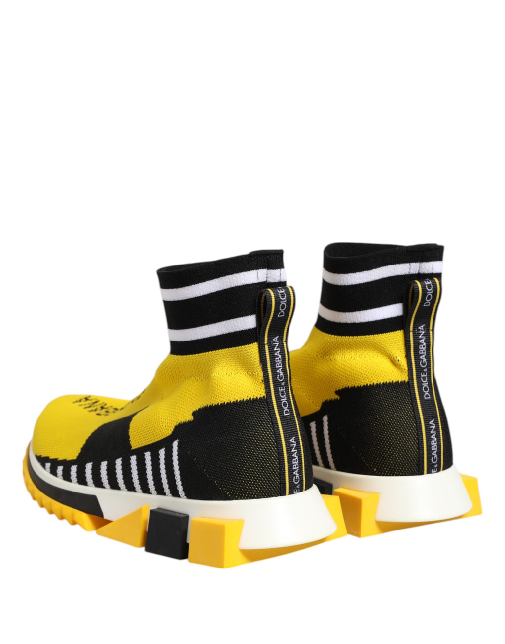 Dolce & Gabbana Yellow Black Sorrento Socks Sneakers Shoes - Zeiniez