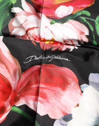 Dolce & Gabbana Multicolor Floral Hooded Puffer Coat Jacket - Zeiniez