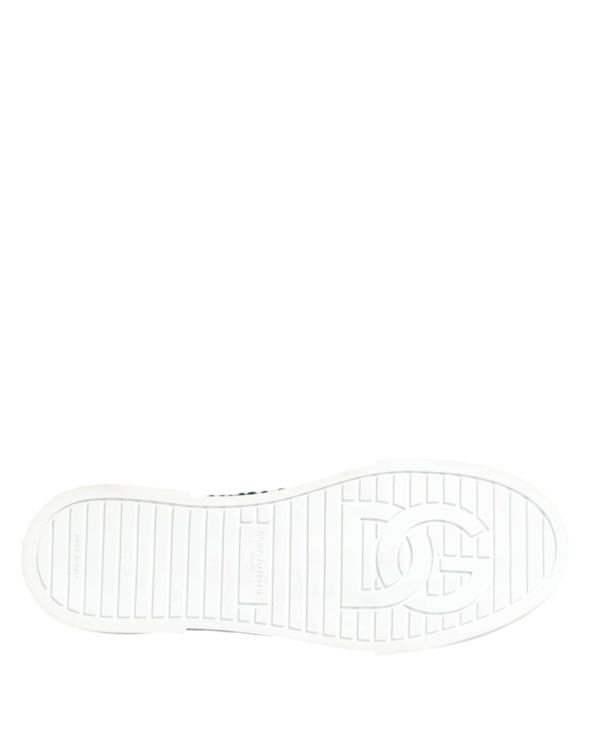 Dolce & Gabbana Green Portofino Crystal DG Logo Sneakers Shoes - Zeiniez