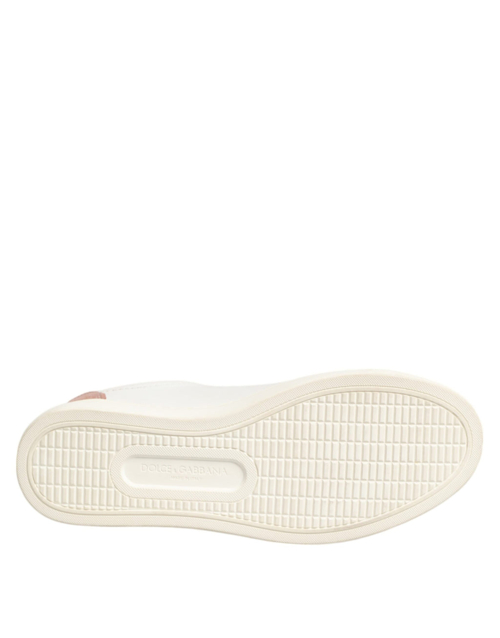 Dolce & Gabbana White Pink Leather Low Top Sneakers Shoes - Zeiniez