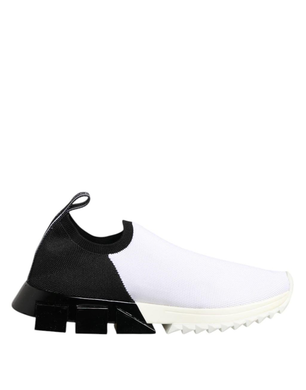 Dolce & Gabbana White Black Low Top Sorrento Sneakers Shoes - Zeiniez