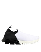 Dolce & Gabbana White Black Low Top Sorrento Sneakers Shoes - Zeiniez