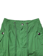 Dolce & Gabbana Green Cotton High Waist Cargo Trouser Pants