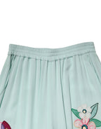 Dolce & Gabbana Green Floral Garterized Straight Pajama Pants - Zeiniez