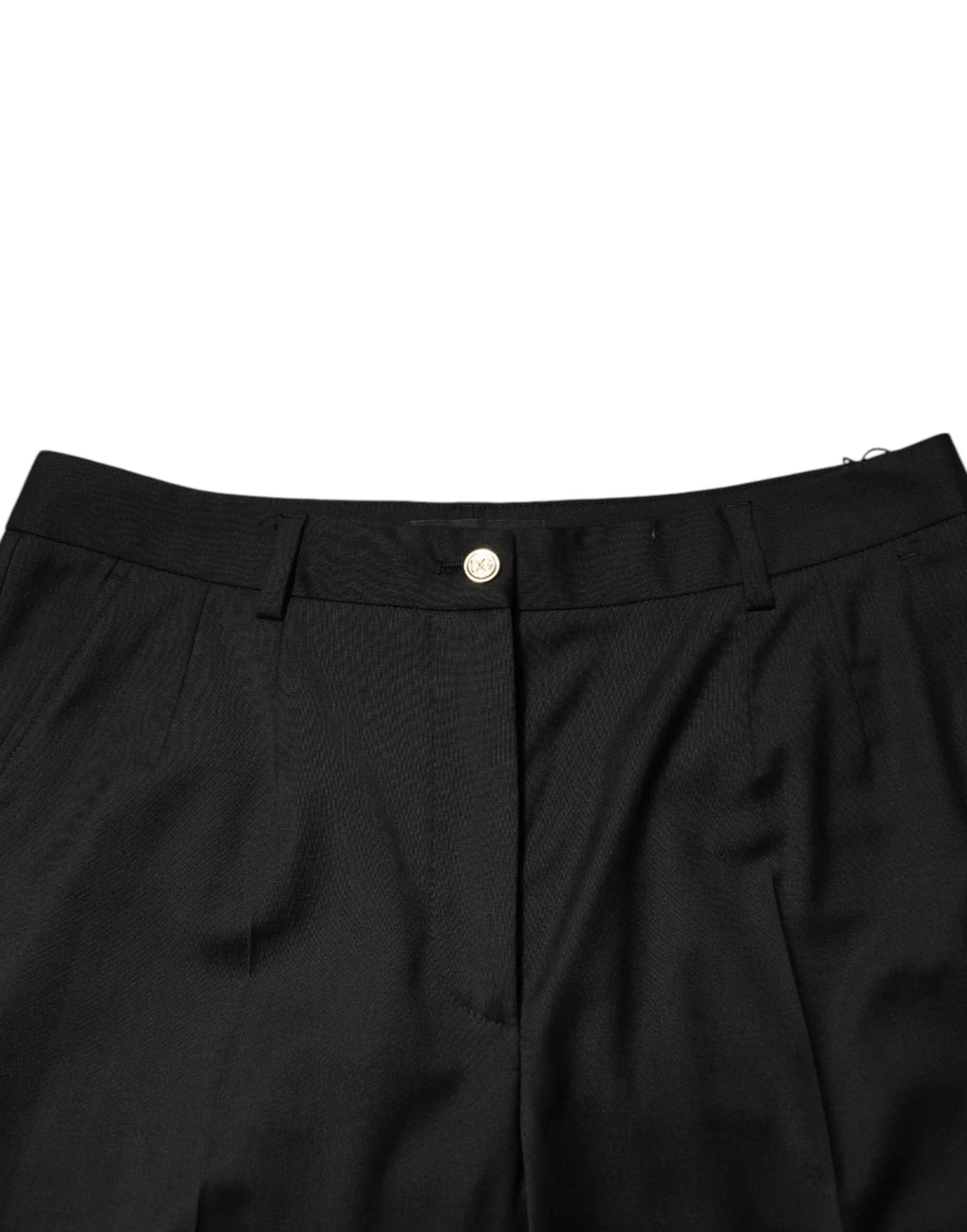 Dolce & Gabbana Black Polyester Tapered Women Trouser Pants - Zeiniez