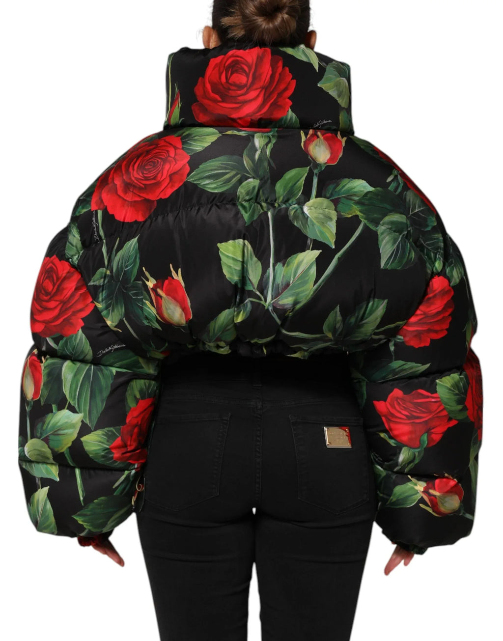 Dolce & Gabbana Multicolor Floral Puffer Coat Full Zip Jacket - Zeiniez