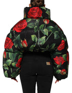 Dolce & Gabbana Multicolor Floral Puffer Coat Full Zip Jacket - Zeiniez