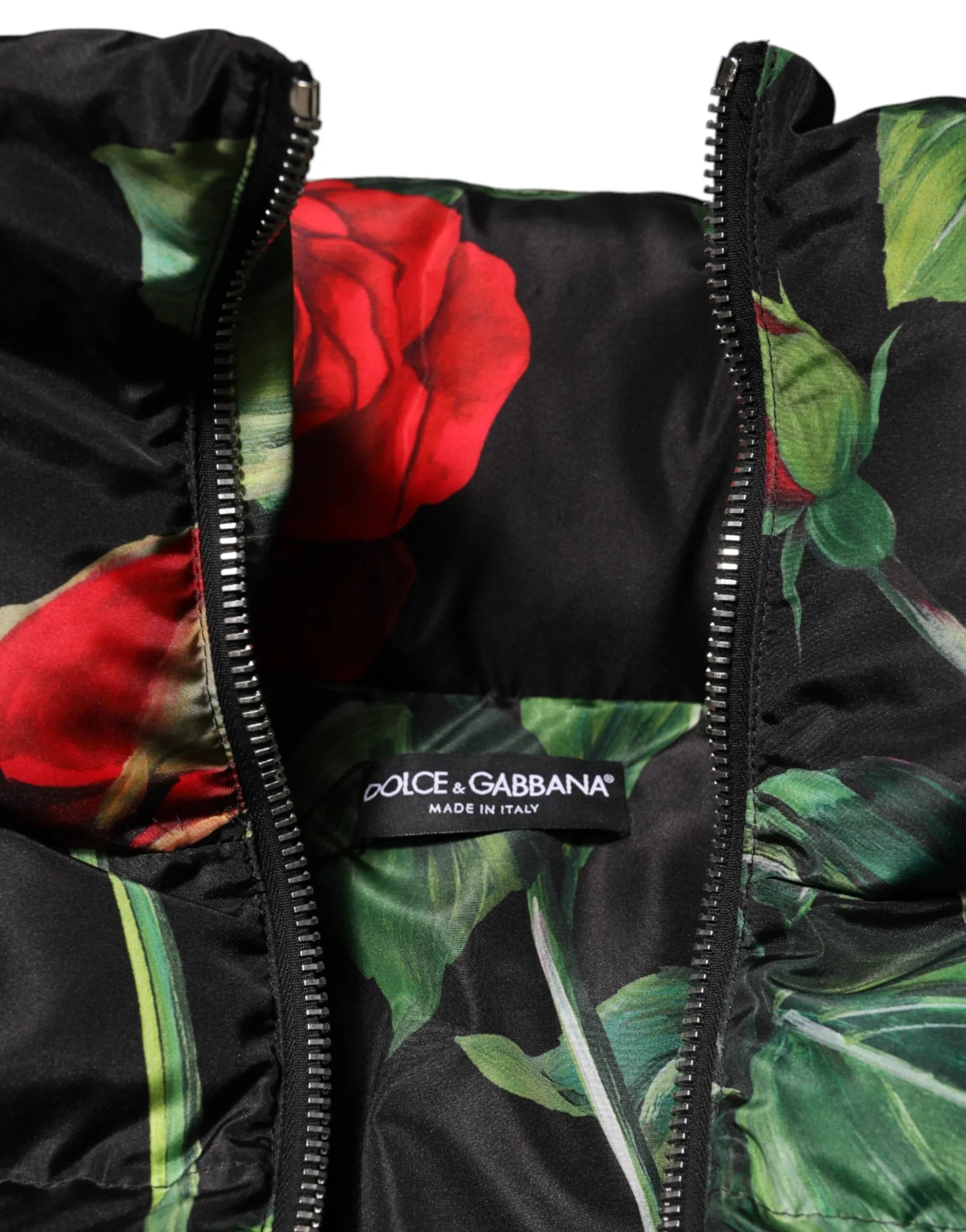 Dolce & Gabbana Multicolor Floral Puffer Coat Full Zip Jacket - Zeiniez