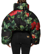 Dolce & Gabbana Multicolor Floral Puffer Coat Full Zip Jacket - Zeiniez